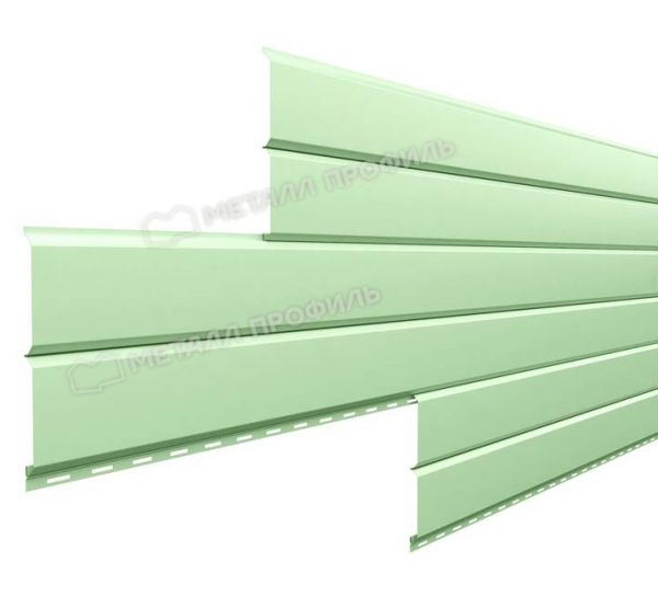 Металлический сайдинг Lбрус-15х240 NormanMP (ПЭ-01-6019-0.5) Зеленая пастель от производителя  Металл Профиль по цене 429 р