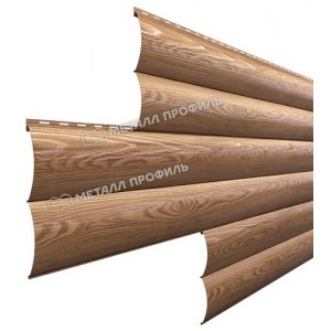 Металлический сайдинг Woodstock-В-28х330 (ECOSTEEL_T-01-Кедр-0.5) от производителя  Металл Профиль по цене 1 550 р