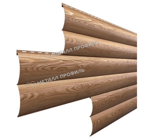 Металлический сайдинг Woodstock-В-28х330 (ECOSTEEL_T-01-Кедр-0.5) от производителя  Металл Профиль по цене 1 550 р