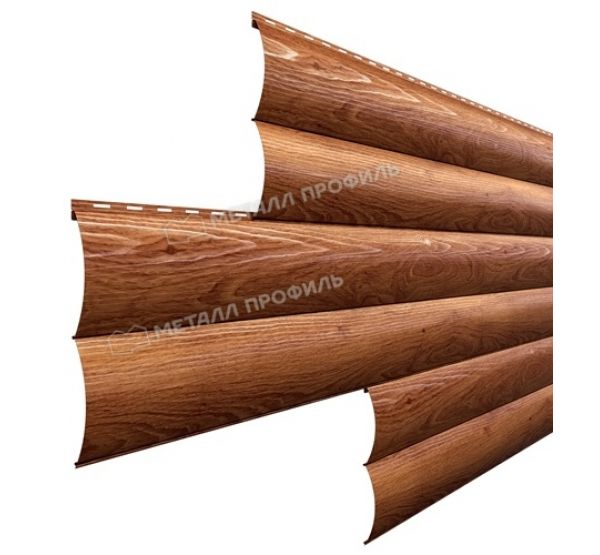 Металлический сайдинг Woodstock-В-28х330 (ECOSTEEL_T-01-ЗолотойДуб-0.5) от производителя  Металл Профиль по цене 1 550 р