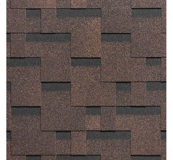 Гибкая черепица ТЕТРИС Коричневый от производителя  Docke по цене 612 р