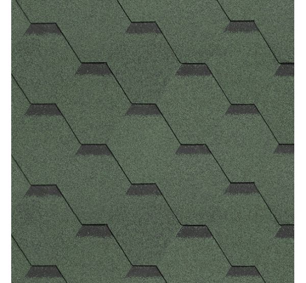 Гибкая черепица Однослойная Классик, коллекция Самба – Малахит от производителя  Shinglas по цене 814 р