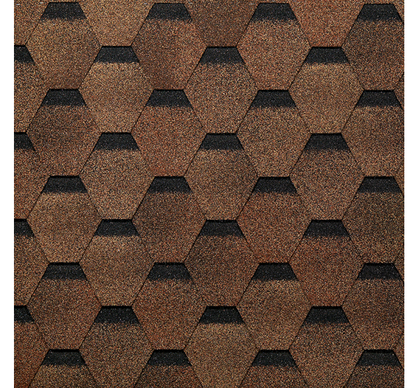 Гибкая черепица Шестигранник Коричневый от производителя Docke по цене 359 р Гибкая черепица Шестигранник Коричневый от производителя Docke по цене 359 р