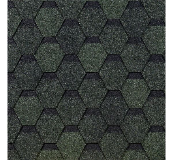 Гибкая черепица Шестигранник Зелёный от производителя Docke по цене 359 р Гибкая черепица Шестигранник Зелёный от производителя Docke по цене 359 р
