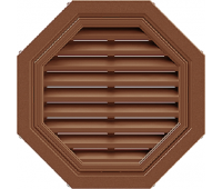 Восьмиугольная фронтонная вентиляционная решётка Коричневая Восьмиугольная фронтонная вентиляционная решётка Коричневая