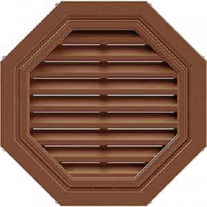 Восьмиугольная фронтонная вентиляционная решётка Коричневая от производителя  Т-сайдинг по цене 3 500 р