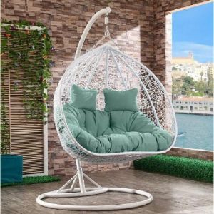 Подвесное кресло из искусственного ротанга AFM-109A White/Green от производителя Afina по цене 29 900 р Подвесное кресло из искусственного ротанга AFM-109A White/Green от производителя Afina по цене 29 900 р