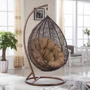 Подвесное кресло из искусственного ротанга AFM-219A Brown от производителя  Afina по цене 22 900 р