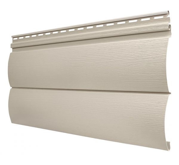 Виниловый сайдинг - Оцилиндрованный брус двойной (под бревно), Бежевый от производителя Tecos по цене 508 р Виниловый сайдинг - Оцилиндрованный брус двойной (под бревно), Бежевый от производителя Tecos по цене 508 р