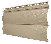 Виниловый сайдинг - Оцилиндрованный брус двойной (под бревно), Кофе с молоком Виниловый сайдинг - Оцилиндрованный брус двойной (под бревно), Кофе с молоком