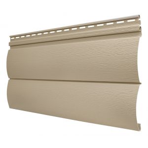 Виниловый сайдинг - Оцилиндрованный брус двойной (под бревно), Кофе с молоком от производителя  Tecos по цене 508 р