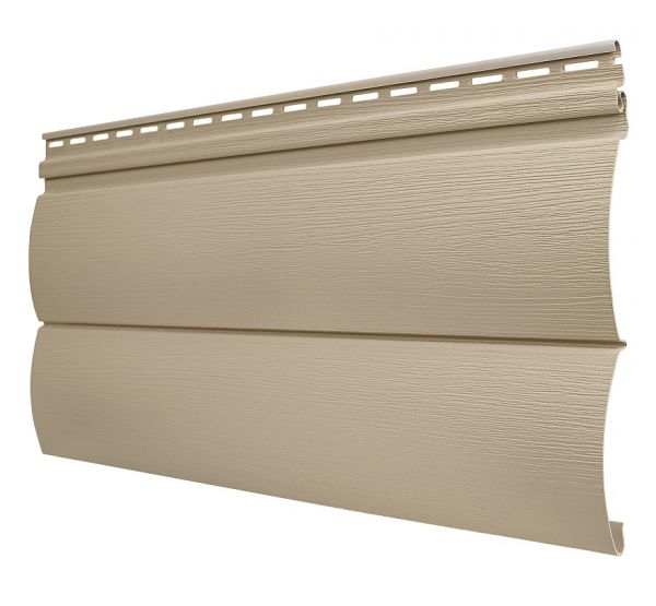 Виниловый сайдинг - Оцилиндрованный брус двойной (под бревно), Кофе с молоком от производителя  Tecos по цене 508 р