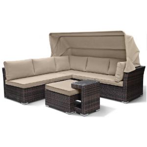 Трансформер-Диван плетеный из иск. ротанга AFM-320B Brown от производителя  Afina по цене 149 500 р