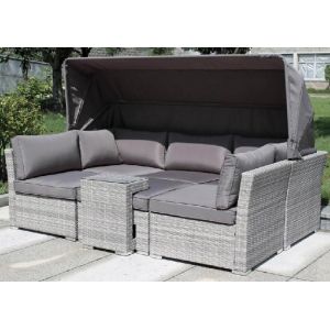 Трансформер-Диван плетеный из иск. ротанга AFM-320G Grey от производителя  Afina по цене 149 500 р