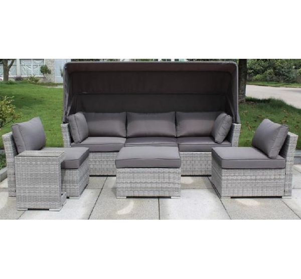 Трансформер-Диван плетеный из иск. ротанга AFM-320G Grey от производителя  Afina по цене 149 500 р