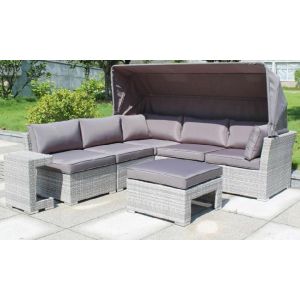 Трансформер-Диван плетеный из иск. ротанга AFM-320G Grey от производителя  Afina по цене 149 500 р