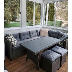 Комплект мебели плетеной из иск. ротанг AFM-307G-Grey от производителя Afina по цене 129 000 р Комплект мебели плетеной из иск. ротанг AFM-307G-Grey от производителя Afina по цене 129 000 р