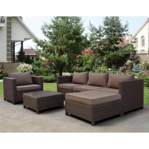 Комплект мебели плетеной из иск. ротанга YR821A Brown/Beige от производителя Afina по цене 119 000 р Комплект мебели плетеной из иск. ротанга YR821A Brown/Beige от производителя Afina по цене 119 000 р