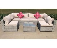 Трансформер-Диван модульный плетеный из иск. ротанга YR822BgB Grey/Beige Трансформер-Диван модульный плетеный из иск. ротанга YR822BgB Grey/Beige