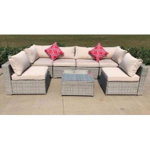 Трансформер-Диван модульный плетеный из иск. ротанга YR822BgB Grey/Beige от производителя Afina по цене 119 000 р Трансформер-Диван модульный плетеный из иск. ротанга YR822BgB Grey/Beige от производителя Afina по цене 119 000 р