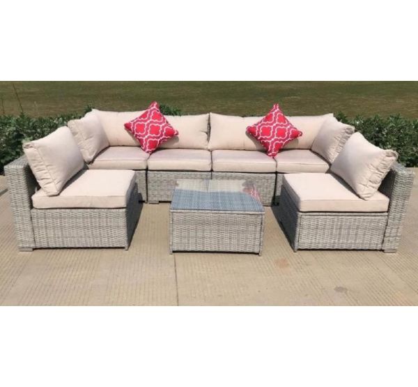 Трансформер-Диван модульный плетеный из иск. ротанга YR822BgB Grey/Beige от производителя Afina по цене 119 000 р Трансформер-Диван модульный плетеный из иск. ротанга YR822BgB Grey/Beige от производителя Afina по цене 119 000 р