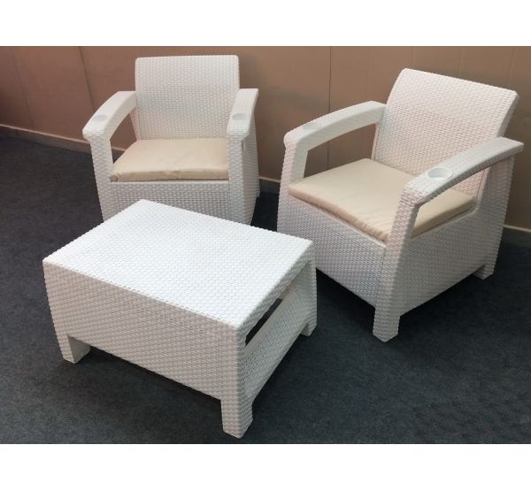 Комплект кресел Balcony Set Белые от производителя Мебель Yalta по цене 15 800 р Комплект кресел Balcony Set Белые от производителя Мебель Yalta по цене 15 800 р