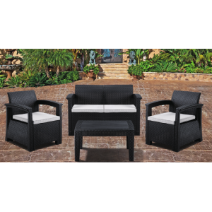 Диван и кресла RATTAN Comfort 4 Венге. Подушки бежевые. от производителя Rattan по цене 35 000 р Диван и кресла RATTAN Comfort 4 Венге. Подушки бежевые. от производителя Rattan по цене 35 000 р