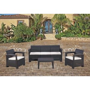 Диван и кресла RATTAN Comfort 5 Венге. Подушки бежевые. от производителя Rattan по цене 45 000 р Диван и кресла RATTAN Comfort 5 Венге. Подушки бежевые. от производителя Rattan по цене 45 000 р