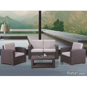 Уличный диваны и кресла Rattan Premium 4 Венге. Подушки оранжевые от производителя Rattan по цене 65 000 р Уличный диваны и кресла Rattan Premium 4 Венге. Подушки оранжевые от производителя Rattan по цене 65 000 р