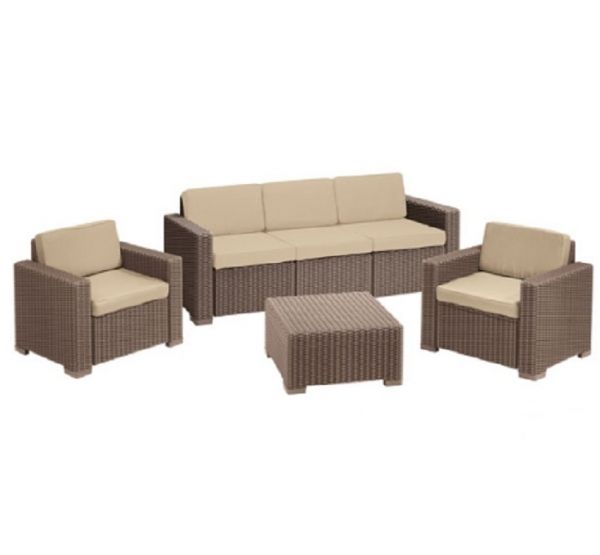 Комплект мебели California 3 Seater Капучино от производителя Allibert по цене 66 930 р Комплект мебели California 3 Seater Капучино от производителя Allibert по цене 66 930 р