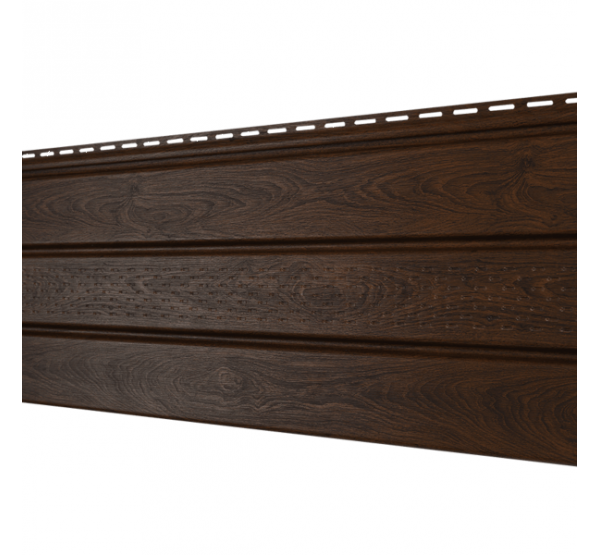 Софит перфорация по центру Орех тёмный от производителя  Ю-Пласт по цене 698 р