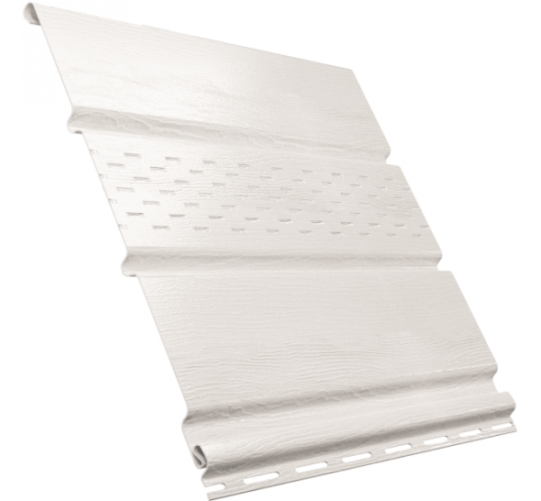 Софит перфорация по центру Белый от производителя  Ю-Пласт по цене 597 р