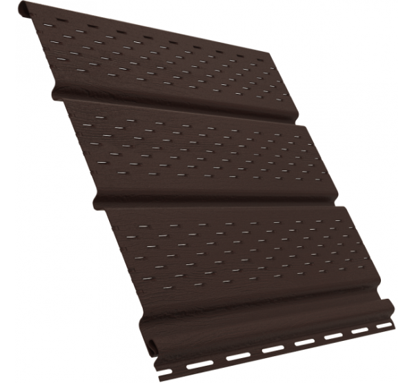Софит с полной перфорацией Коричневый от производителя  Ю-Пласт по цене 597 р