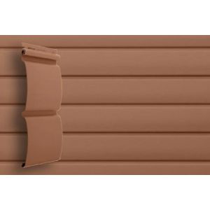 Виниловый сайдинг премиум D4.8 Блокхаус - Темно бежевый от производителя  Grand Line по цене 415 р