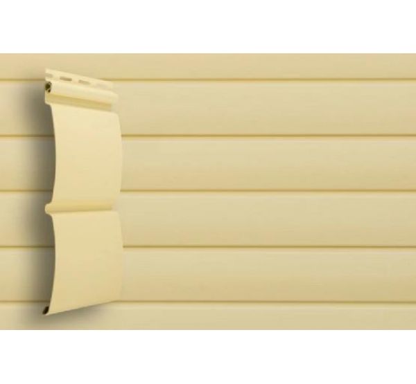 Виниловый сайдинг классик D4.8 Блокхаус - Ванильный от производителя  Grand Line по цене 373 р