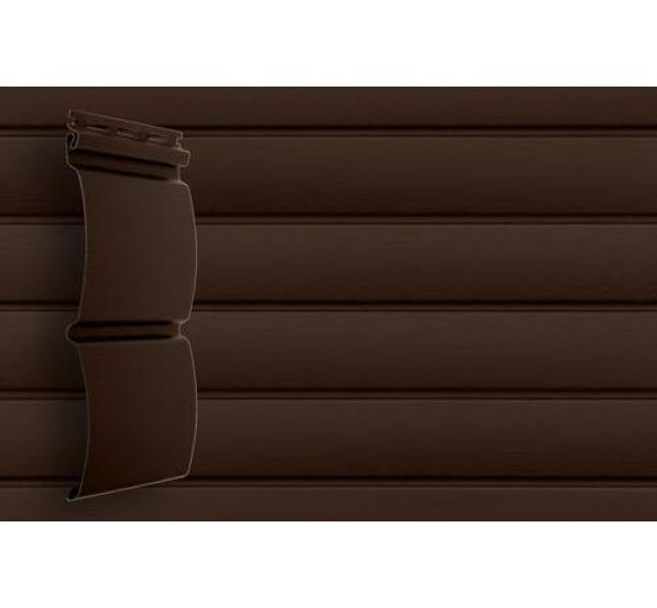 Виниловый сайдинг классик D4.8 Блокхаус - Темный Дуб от производителя  Grand Line по цене 519 р