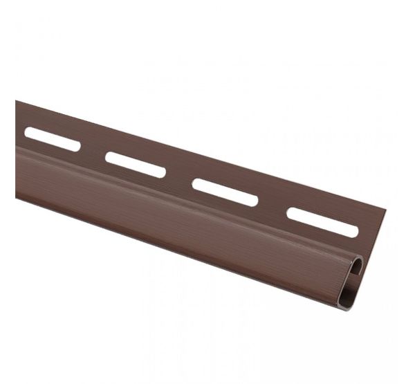 Финишная планка (завершающая полоса) коричневая для сайдинга от производителя Россия по цене 230 р Финишная планка (завершающая полоса) коричневая для сайдинга от производителя Россия по цене 230 р
