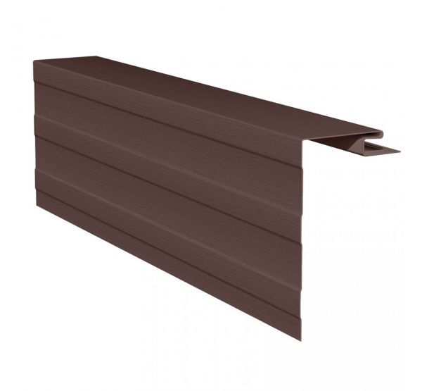 Приоконная планка (околооконный профиль) коричневый для сайдинга от производителя Россия по цене 720 р Приоконная планка (околооконный профиль) коричневый для сайдинга от производителя Россия по цене 720 р