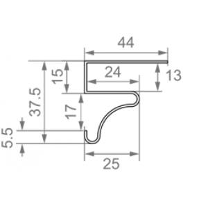 Галтель (карнизный молдинг) 3050 мм Белая от производителя  Vinyl-On по цене 235 р