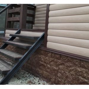 Виниловый сайдинг - серия LUX Блок-Хаус D4,7T,( под бревно) Орех от производителя Docke по цене 525 р Виниловый сайдинг - серия LUX Блок-Хаус D4,7T,( под бревно) Орех от производителя Docke по цене 525 р