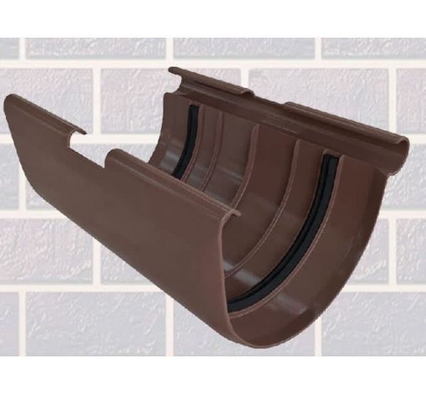 Соединитель для желоба Коричневый от производителя Альта-профиль по цене 317 р Соединитель для желоба Коричневый от производителя Альта-профиль по цене 317 р