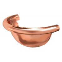 Заглушка желоба полукруглая Медь 125/90