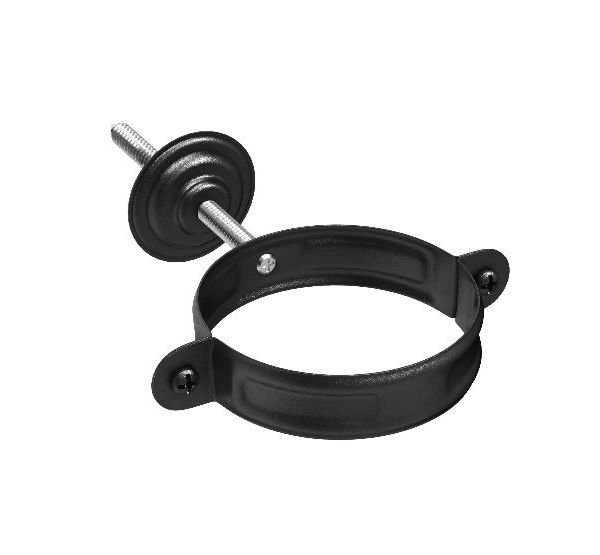 Комплект крепления трубы RAL 9005 Чёрный 125/90 от производителя  Aquasystem по цене 220 р