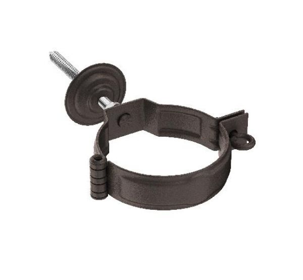 Декоративный хомут трубы под метиз с комплектом крепления RR 32 Тёмно-коричневый matt 150/100 от производителя  Aquasystem по цене 1 365 р