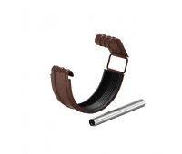 Соединитель желоба с резиновым уплотнителем RAL 8017 Коричневый matt 125/90 Соединитель желоба с резиновым уплотнителем RAL 8017 Коричневый matt 125/90