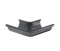 Угол желоба, наружный 90° RAL 7024 Тёмно-серый 125/90 Угол желоба, наружный 90° RAL 7024 Тёмно-серый 125/90