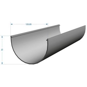 Желоб водосточный 3 м Premium ПВХ Каштан от производителя  Docke по цене 635 р