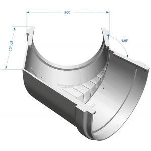 Угол желоба универсал 135˚ Premium ПВХ Каштан от производителя Docke по цене 1 206 р Угол желоба универсал 135˚ Premium ПВХ Каштан от производителя Docke по цене 1 206 р