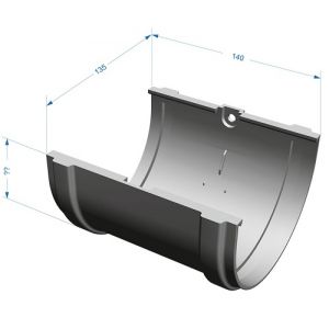 Соединитель желоба Premium ПВХ Каштан от производителя Docke по цене 225 р Соединитель желоба Premium ПВХ Каштан от производителя Docke по цене 225 р