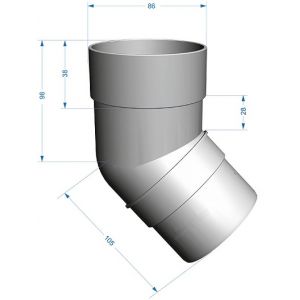 Колено 45˚ Premium ПВХ Шоколад от производителя Docke по цене 279 р Колено 45˚ Premium ПВХ Шоколад от производителя Docke по цене 279 р